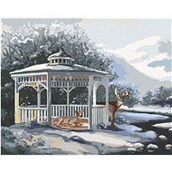 Zuty - Painting by Numbers - Deer and Deer in the Gazebo (D. Rusty Rust), 40X50 Cm, Canvas+Frame - Painting by Numbers