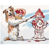 Zuty - Painting by Numbers - Dog Painter (D. Rusty Rust), 40X50 Cm, Canvas+Frame - Painting by Numbers