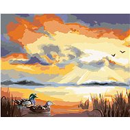 Zuty - Painting by Numbers - Duck on the Lake (D. Rusty Rust), 40X50 Cm, Canvas+Frame - Painting by Numbers