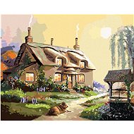 Zuty - Painting by Numbers - Dog in front of the Cottage and the Well (D. Rusty Rust), 40X50 Cm, Can - Painting by Numbers