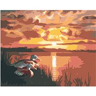 Zuty - Painting by Numbers - Ducks and Sunset (D. Rusty Rust), 40X50 Cm, Canvas+Frame - Painting by Numbers