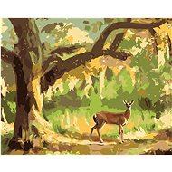 Zuty - Painting by Numbers - Deer and Tree (D. Rusty Rust), 40X50 Cm, Canvas+Frame - Painting by Numbers