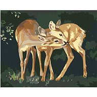 Zuty - Painting by Numbers - Deer And Kiss (D. Rusty Rust), 40X50 Cm, Canvas+Frame - Painting by Numbers