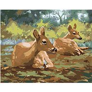 Zuty - Painting by Numbers - Lying Deer (D. Rusty Rust), 40X50 Cm, Canvas+Frame - Painting by Numbers
