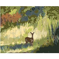 Zuty - Painting by Numbers - Deer in the Grass (D. Rusty Rust), 40X50 Cm, Canvas+Frame - Painting by Numbers