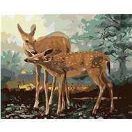 Zuty - Painting by Numbers - Deer And Kolouch (D. Rusty Rust), 40X50 Cm, Canvas+Frame - Painting by Numbers