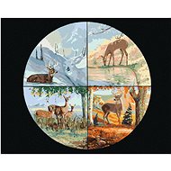 Zuty - Painting by Numbers - Deer and the Four Seasons (D. Rusty Rust), 80X100 Cm, Canvas+Frame - Painting by Numbers