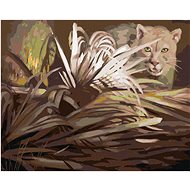 Zuty - Painting by Numbers - Cougar And Leaves (D. Rusty Rust), 40X50 Cm, Canvas+Frame - Painting by Numbers