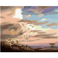 Zuty - Painting by Numbers - Cheetah And Sky (D. Rusty Rust), 40X50 Cm, Canvas+Frame - Painting by Numbers