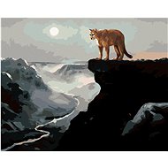 Zuty - Painting By Numbers - Cougar On Rock, Says In The Valley And The Moon (D. Rusty Rust), 80X100 - Painting by Numbers
