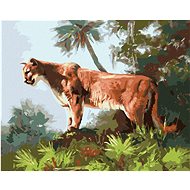 Zuty - Painting By Numbers - Puma In The Jungle (D. Rusty Rust), 40X50 Cm, Canvas+Frame - Painting by Numbers