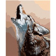 Zuty - Painting By Numbers - Portrait of Howling Coyote (D. Rusty Rust), 40X50 Cm, Canvas+Frame - Painting by Numbers