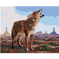 Zuty - Painting by Numbers - Howling Coyote (D. Rusty Rust), 80X100 Cm, Canvas+Frame - Painting by Numbers