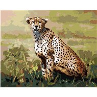 Zuty - Painting by Numbers - Sitting Cheetah (D. Rusty Rust), 40X50 Cm, Canvas+Frame - Painting by Numbers