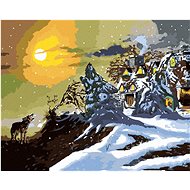 Zuty - Painting By Numbers - Howling Wolf, Tiger And Seat (D. Rusty Rust), 80X100 Cm, Canvas+Frame - Painting by Numbers