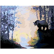 Zuty - Painting by Numbers - Bear By The River In The Forest And Sunset (D. Rusty Rust), 40X50 Cm, C - Painting by Numbers