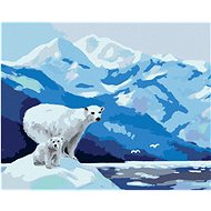 Zuty - Painting by Numbers - Polar Bear And Polar Bears (D. Rusty Rust), 40X50 Cm, Canvas+Frame - Painting by Numbers