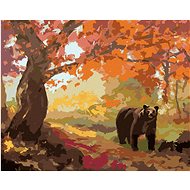 Zuty - Painting by Numbers - Bear in the Autumn Forest (D. Rusty Rust), 40X50 Cm, Canvas+Frame - Painting by Numbers