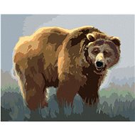 Zuty - Painting By Numbers - Bear In The Fog (D. Rusty Rust), 40X50 Cm, Canvas+Frame - Painting by Numbers
