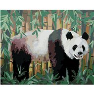 Zuty - Painting by Numbers - Panda And Bamboo (D. Rusty Rust), 40X50 Cm, Canvas+Frame - Painting by Numbers
