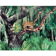 Zuty - Painting By Numbers - Lynx In The Jungle Tree (D. Rusty Rust), 40X50 Cm, Canvas+Frame - Painting by Numbers