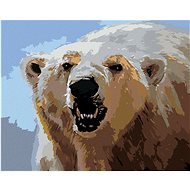 Zuty - Painting by Numbers - Polar Bear Showing Teeth (D. Rusty Rust), 40X50 Cm, Canvas+Frame - Painting by Numbers