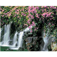 Zuty - Painting by Numbers - Flowers Above the Raft (Dennis Frates), 40X50 Cm, Canvas+Frame - Painting by Numbers