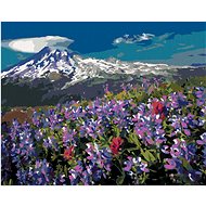 Zuty - Painting by Numbers - Purple Flowers in the Mountains (Dennis Frates), 40X50 Cm, Canvas+Frame - Painting by Numbers