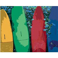 Zuty - Painting by Numbers - Surfboards (Dennis Frates), 40X50 Cm, Canvas+Frame - Painting by Numbers