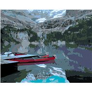Zuty - Painting by Numbers - Boats on the Lake - Detail (Dennis Frates), 40X50 Cm, Canvas+Frame - Painting by Numbers