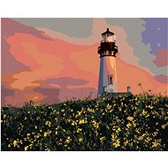 Zuty - Painting by Numbers - Lighthouse on the Meadow (Dennis Frates), 40X50 Cm, Canvas+Frame - Painting by Numbers