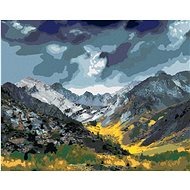 Zuty - Painting by Numbers - Clouds Over Mountains (Dennis Frates), 40X50 Cm, Canvas+Frame - Painting by Numbers