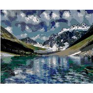 Zuty - Painting by Numbers - Snowy Mountains and Transparent Lake (Dennis Frates), 40X50 Cm, Canvas+ - Painting by Numbers