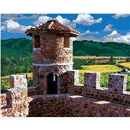 Zuty - Painting by Numbers - Brick Fortress and Mountains (Dennis Frates), 40X50 Cm, Canvas+Frame - Painting by Numbers
