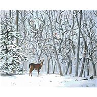 Zuty - Painting by Numbers - Deer And Snow Trees (D. Rusty Rust), 80X100 Cm, Canvas+Frame - Painting by Numbers