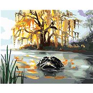 Zuty - Painting by Numbers - Alligator Looking Out of Water and Trees (D. Rusty Rust), 40X50 Cm, Can - Painting by Numbers