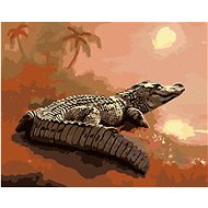 Zuty - Painting by Numbers - Alligator Looking Into the Water (D. Rusty Rust), 40X50 Cm, Canvas+Fram - Painting by Numbers
