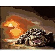 Zuty - Painting by Numbers - Alligator, Dark Eyes and Sunset (D. Rusty Rust), 40X50 Cm, Canvas+R - Painting by Numbers
