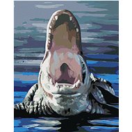Zuty - Painting by numbers - Alligator In Water With Open Mouth (D. Rusty Rust), 40X50 Cm, Canvas+ - Painting by Numbers