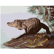 Zuty - Painting By Numbers - Alligator On The Shore (D. Rusty Rust), 40X50 Cm, Canvas+Frame - Painting by Numbers