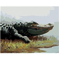 Zuty - Painting by Numbers - Alligator Lying in the Grass by the Water (D. Rusty Rust), 40X50 Cm, Ca - Painting by Numbers