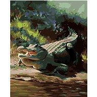 Zuty - Painting by Numbers - Alligator Lying by the Water Viii (D. Rusty Rust), 40X50 Cm, Canvas+Fra - Painting by Numbers