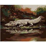 Zuty - Painting by Numbers - Alligator Lying by the Water Vii (D. Rusty Rust), 40X50 Cm, Canvas+Fram - Painting by Numbers