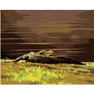 Zuty - Painting by Numbers - Alligator Lying by the Water Iii (D. Rusty Rust), 40X50 Cm, Canvas+Fram - Painting by Numbers