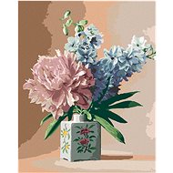 Zuty - Painting by Numbers - Still Life Hydrangea in Ceramic Vase (Pieter Wagemans), 40X50 Cm, Canva - Painting by Numbers