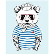 Zuty - Painting by Numbers - Panda Sailor, 40X50 Cm, Canvas+Frame - Painting by Numbers