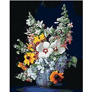 Zuty - Painting by Numbers - Still Life Hydrangea in Ceramic Vase (Pieter Wagemans), 40X50 Cm, Canva - Painting by Numbers