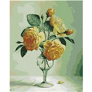 Zuty - Painting by Numbers - Still Life of Yellow Roses in Glass Vase (Pieter Wagemans), 40X50 Cm, C - Painting by Numbers