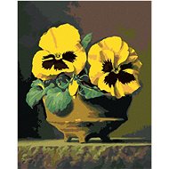 Zuty - Painting by Numbers - Still Life Yellow Pansies (Pieter Wagemans), 40X50 Cm, Canvas+Frame - Painting by Numbers