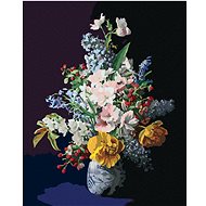 Zuty - Painting by Numbers - Still Life Flowers In Porcelain Vase Ii (Pieter Wagemans), 40X50 Cm, Ca - Painting by Numbers